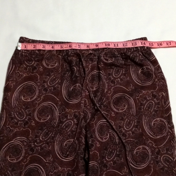 NWT Zara Women's Paisley Print Straight Pants. Size S. Color Purple. - Picture 4 of 12